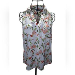 NWOT Soho Floral Button Down Shirt - White and Pink